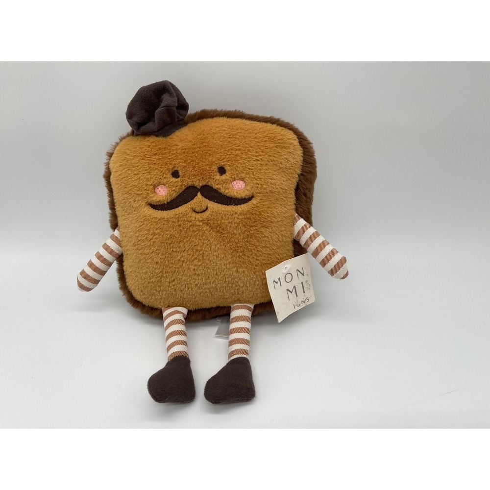 Mon Ami 9" Monsieur Toast Plush Toy- Tan